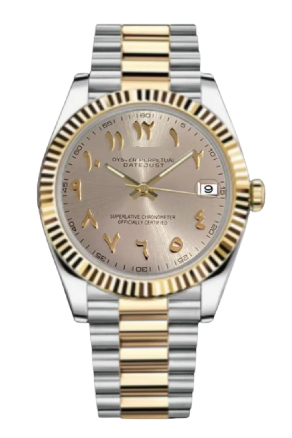 Arabic Gold Mod Datejust (Pearl White)