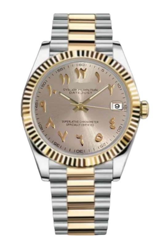 Arabic Gold Mod Datejust (Pearl White)